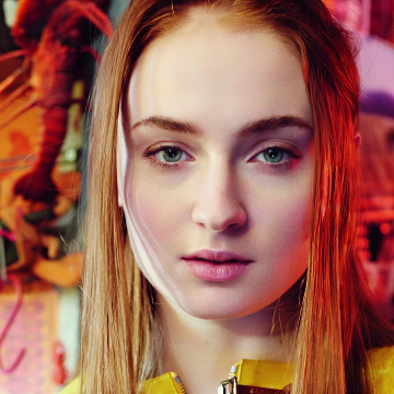 Sophie Turner, Closeup, Portrait, English actress, Vibrant