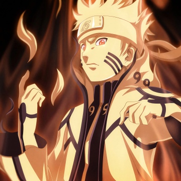 Naruto Uzumaki, Nine-Tails Chakra Mode, Fierce, Nine tailed fox