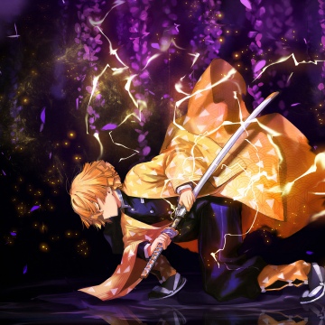 Zenitsu Agatsuma, Thunderclap and Flash, Demon Slayer: Kimetsu no Yaiba, Thunder Breathing