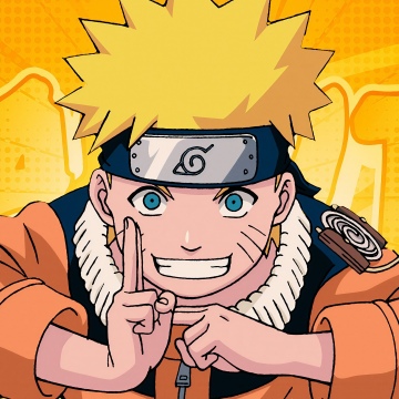 Naruto Uzumaki, Hand seal, 5K, Orange background