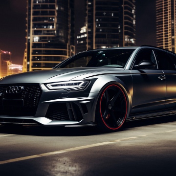 Audi RS 6 Avant performance, Widebody Kit, 5K, AI art