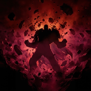 Onslaught, Marvel Comics, 5K, Concept Art, Red background