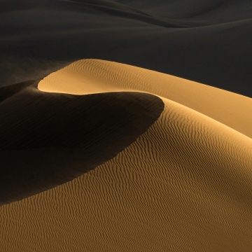 Golden hour, Desert, Landscape, Sunlight, Ripples, Texture, 5K, 8K