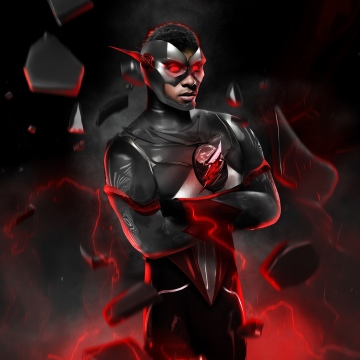 Black Flash, DC Comics, DC Superheroes, Dark background, 5K