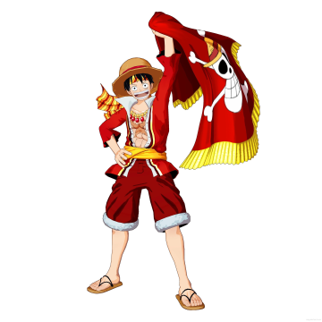 Monkey D. Luffy, Jolly Roger flag, White background, 5K, One Piece