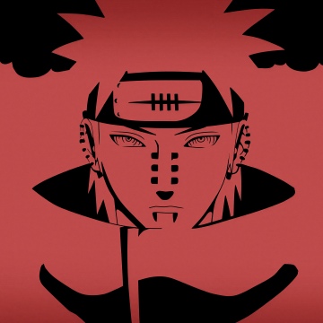 Pain, Akatsuki, Naruto, Minimalist, Black background