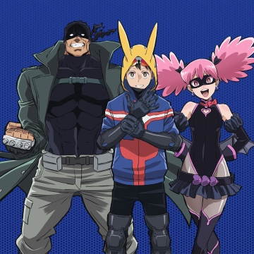 My Hero Academia: Vigilantes, 5K, Knuckleduster, Koichi Haimawari, Pop Step, Blue background, Anime series