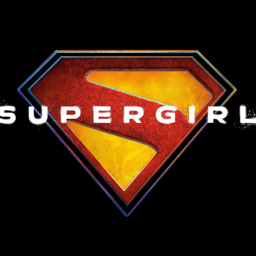 Supergirl (2026), Logo, Black background, 2026 Movies, DC Comics