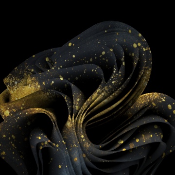 Windows 11, 50th Anniversary, Bloom collection, 5K, 8K, Dark aesthetic, Black background, Dark abstract