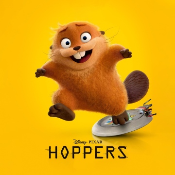 Mabel, Hoppers (2026), Pixar movies, Animation movies, Yellow background, 5K