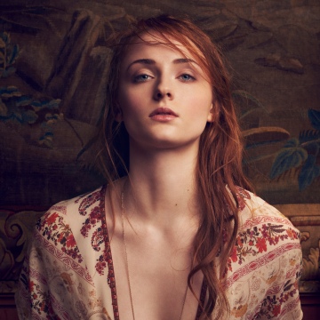 Sophie Turner, Red hair, Photoshoot, American actress, Blonde, 5K, Boho art