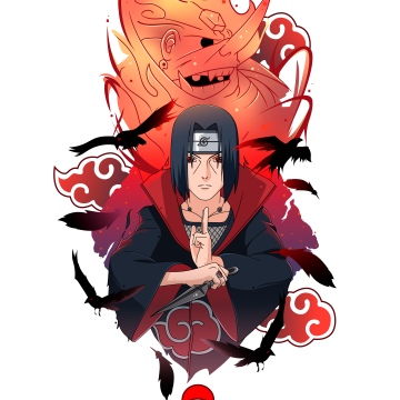 Itachi Uchiha, 8K, White background, Susanoo mode, Akatsuki, 5K, Naruto, Sharingan eye