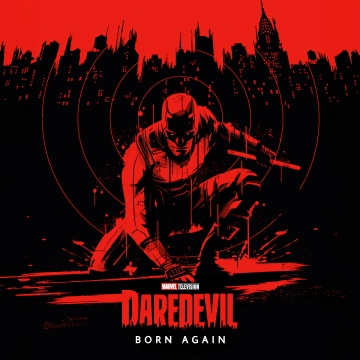 Daredevil: Born Again, Illustration, Black background, Red, Matt Murdock, DC Comics