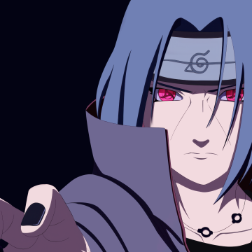 Itachi Uchiha, Dark background, Akatsuki, 5K, Sharingan eye