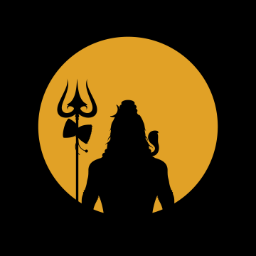 Lord Shiva, 12K, Black background, Silhouette, Minimalist, Spiritual, Hindu God, 5K, 8K, 10K, Mahadev