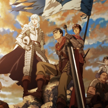 Berserk, Character poster, Guts, Casca (Berserk), 5K, Anime series, Griffith (Berserk)