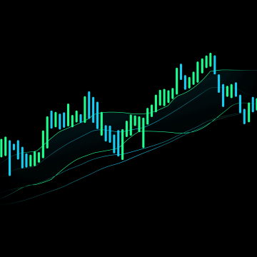 Trading, Candlestick pattern, Stock Market, Digital Art, Black background