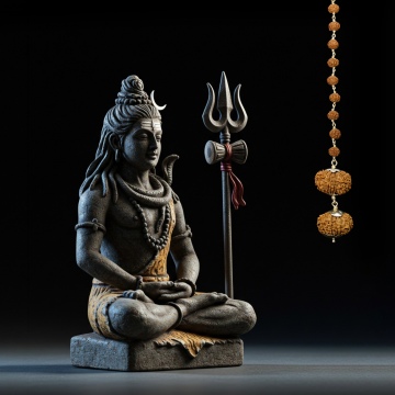 Lord Shiva, Meditation, Hindu God, Rudraksha, Spiritual, Dark background, 5K, Mahadev