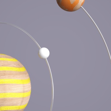 Minimalist, Solar system, Planets, Wooden, Orbital ring, Microsoft Design