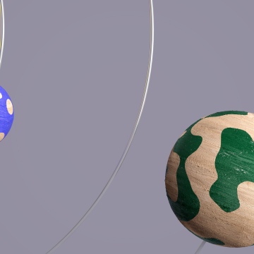 Minimalist, Planets, Solar system, Wooden, Orbital ring, Microsoft Design