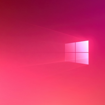 Windows 10, Red gradient, Gradient background, 5K, Windows logo