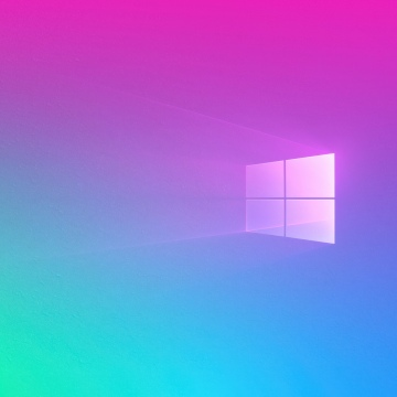 Windows 10, Pink gradient, Gradient background, Vibrant, 5K, Windows logo
