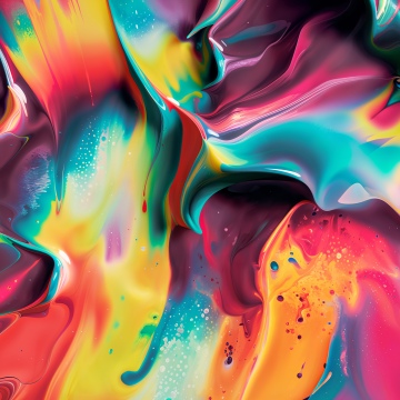 Liquid art, Paint, Swirls, Vibrant, Colorful abstract, Spectrum, Fluid art, Fluid abstract, Ultrawide, 5K