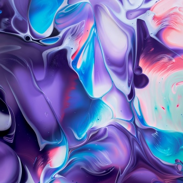 Fluidic, Ultrawide, Purple abstract, 5K