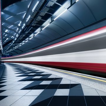 Bank Station, Blurred, Train, London, England, Underground, Subway, Metro, Journey, Tube Train, Fast, 5K, 8K