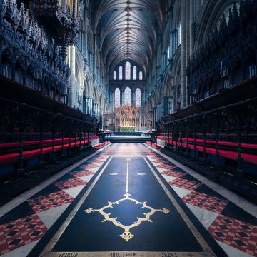 Ely Cathedral, Church, England, Ancient architecture, United Kingdom, Peaceful, Interior, Symmetrical, Heritage, 5K, 8K