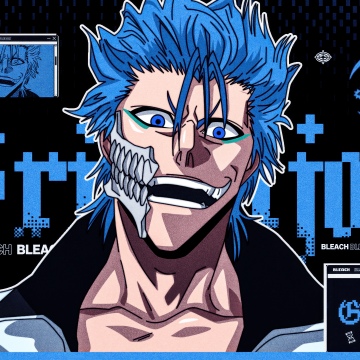 Grimmjow Jaegerjaquez, Bleach, 5K, Blue, Blue and Black