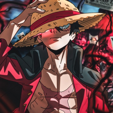 Monkey D. Luffy, Illustration, Straw Hat Pirates, 5K, Artwork, One Piece