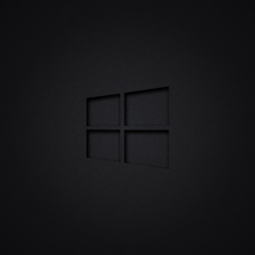 Windows 10, Dark theme, Windows logo, Dark background