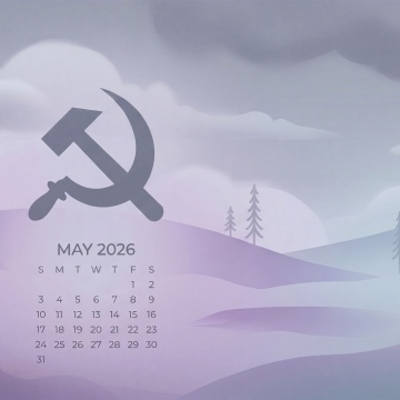 May 2026 Calendar, May Day wallpaper