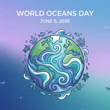 June 2026 Calendar, World Ocean's Day