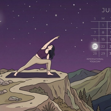 June 2026 Yoga Day wallpaper