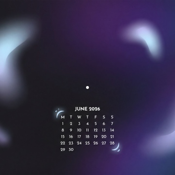 Minimalist June 2026 Calendar