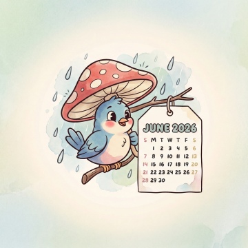 Cute June 2026 Calendar wallpaper