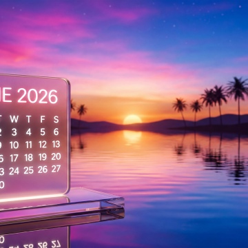Sunset June 2026 Calendar