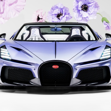 Bugatti W16 Mistral Roadster, 2026, One off cars, 5K, Purple car