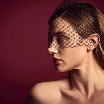 Lili Reinhart, Red background, Portrait, Hunger Magazine