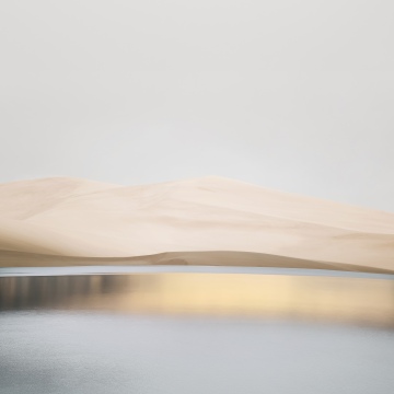Desert, Lake reflection, Minimalist, Xiaomi HyperOS 3.1