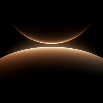 Planetary, Horizon, Spheres, Brown abstract, Huawei MatePad Edge, 5K, Black background