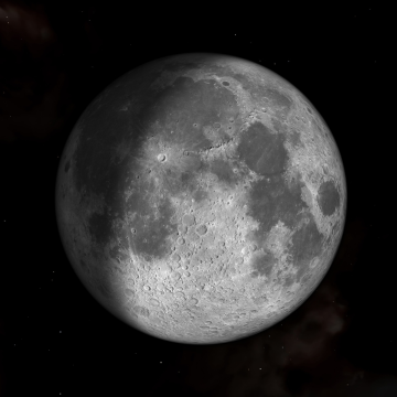 Moon, Dark background, Huawei MatePad Edge, Stock, 5K