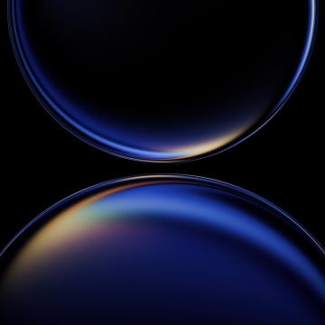 Iridescent, Spheres, Blue gradient, Huawei MatePad Edge, 5K, Black background