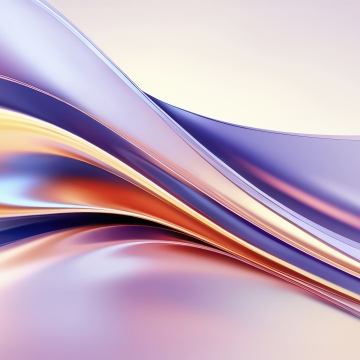 Abstract art, Fluidic, Gradient curves, Metallic, Honor MagicBook Pro, Stock, 5K