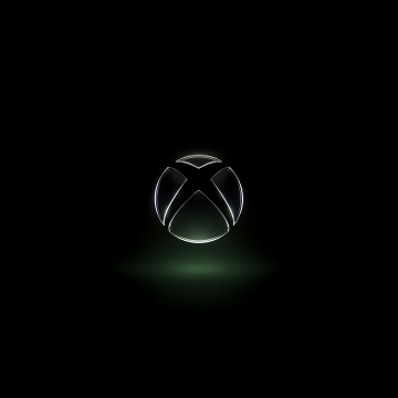 Xbox logo, Dark theme, Glassy, Black background, 5K, Minimalist