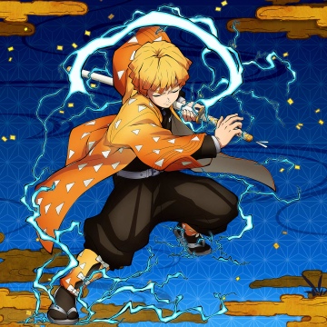 Zenitsu Agatsuma, Iconic, Demon Slayer: Kimetsu no Yaiba, Thunder Breathing, 5K, 8K