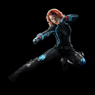 Black Widow, Avengers, Scarlett Johansson, Black background, Marvel Superheroes