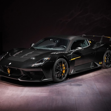Maserati GT2 Stradale Fuoriserie 914, 2026, 5K, Dark background, Carbon Fiber, Black cars, Maserati GT2